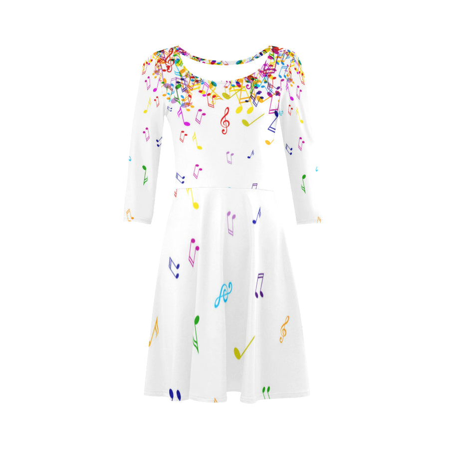 Colorful Music Notes Sleeve Sundress