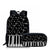 Piano Keyboard Musical Note Backpacks