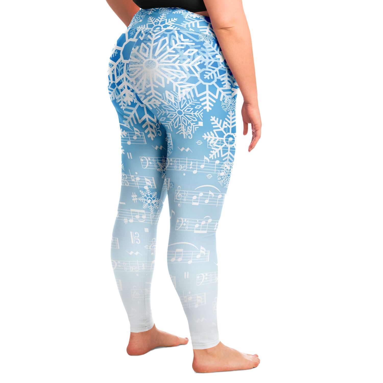 Musical Notes Christmas Plus Size Leggings