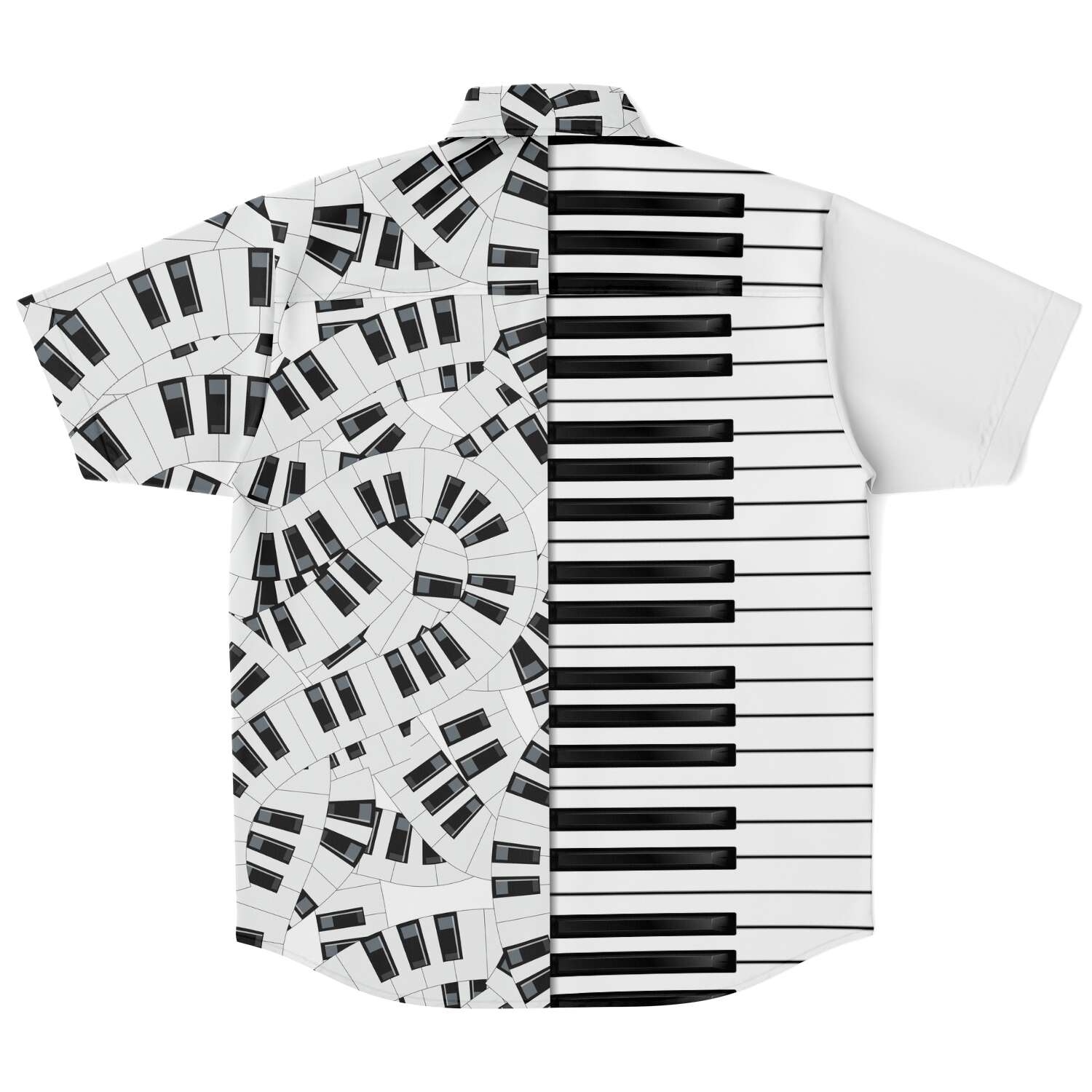 Piano Keys White Short Sleeve