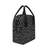 Music Notes Pattern Black Lunch Bag