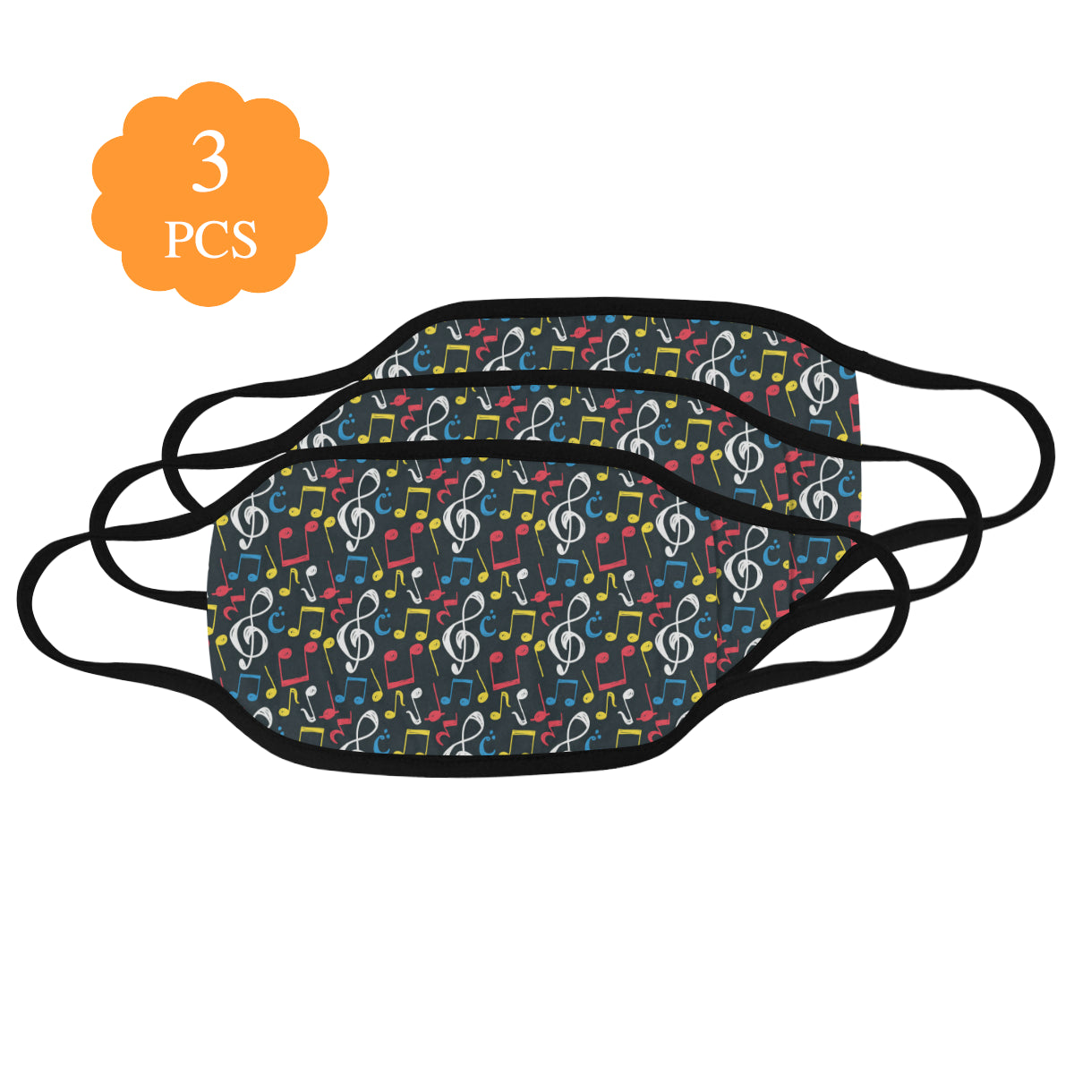 Colorful Music Notes Mask