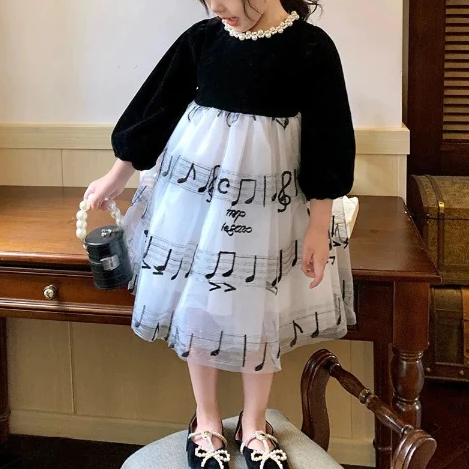 Music Note Kid Dress