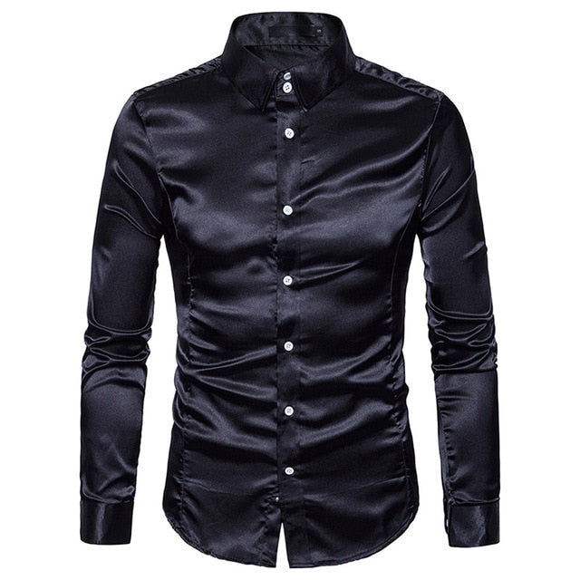 Elegant Men's Shiny Shirt