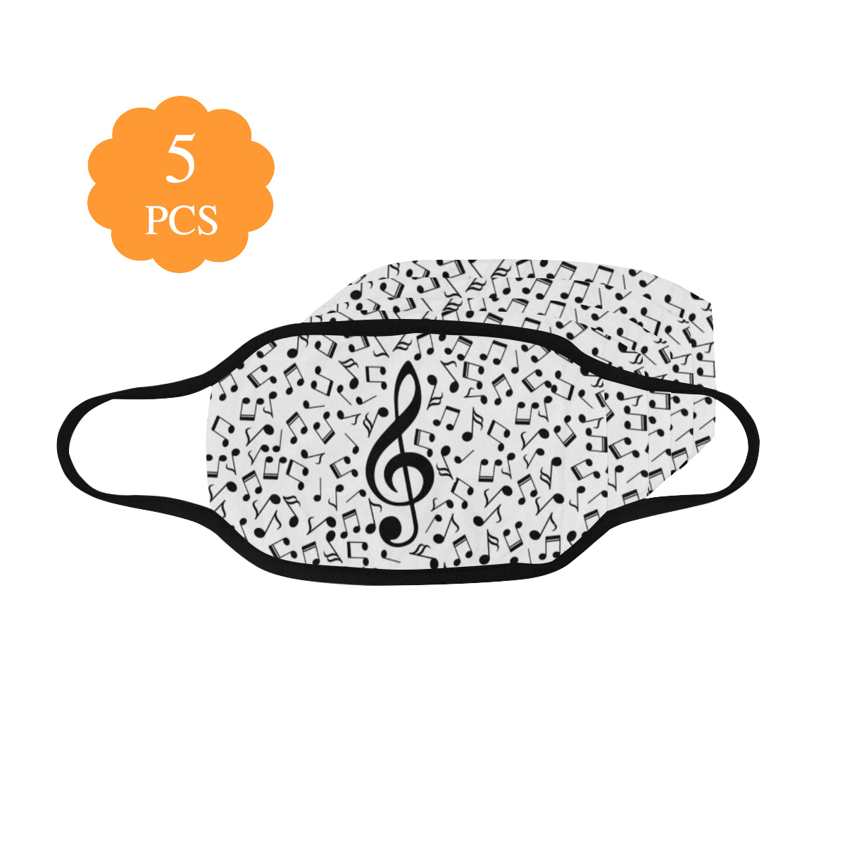 Musical Notes White Mask