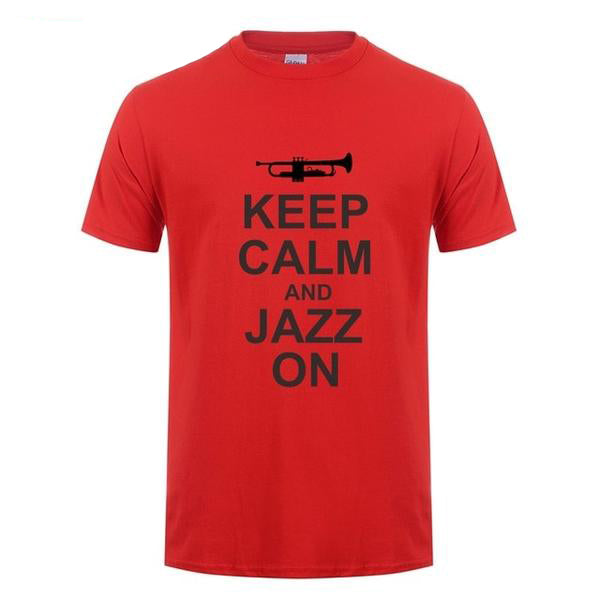 Trumpet Keep Clam & Jazz On T-shirt