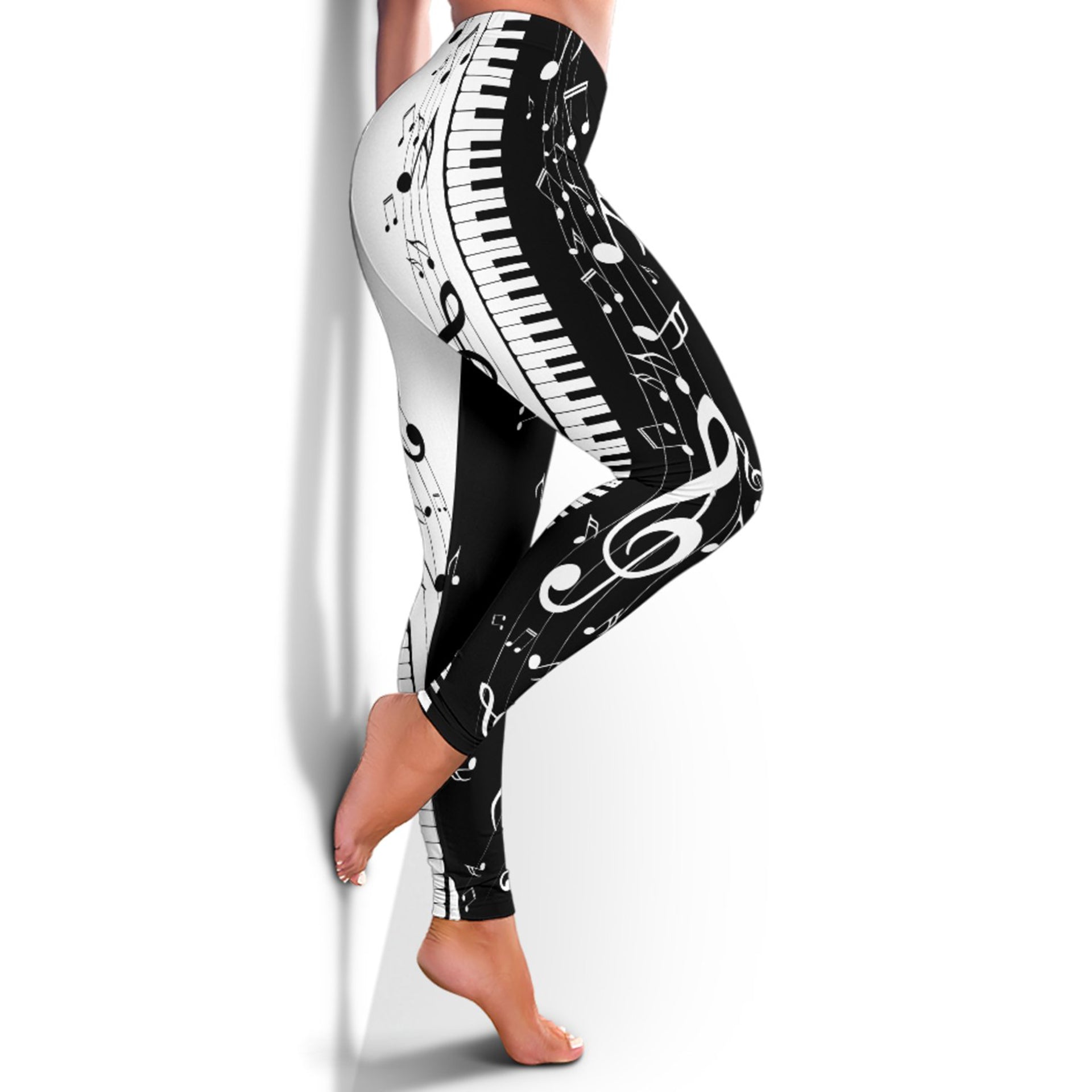Piano Keys And Music Leggings