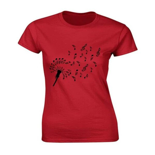 Music Symbol Print T-shirt