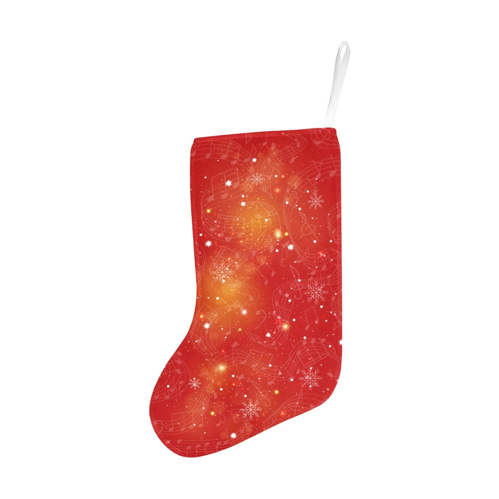 Music Notes Red Christmas Stock