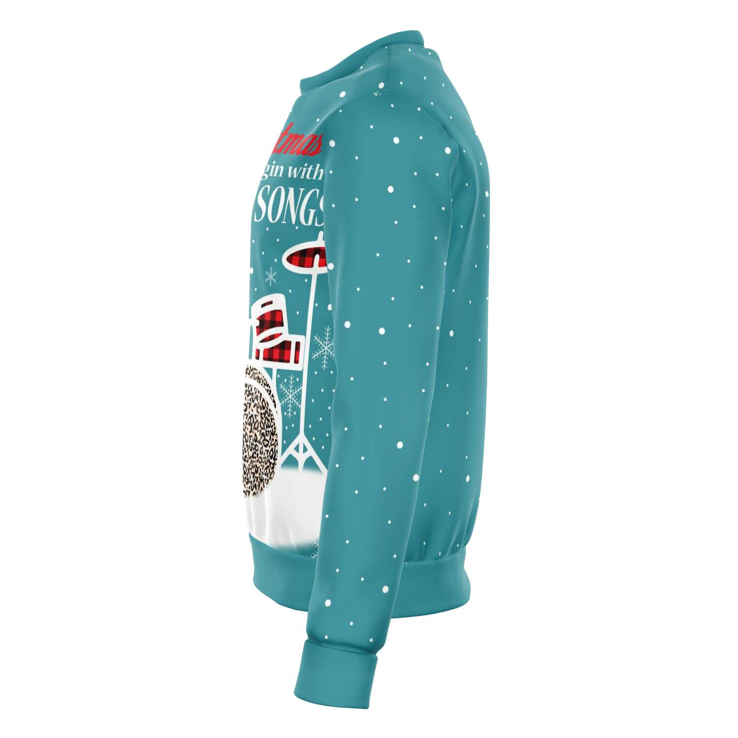 Christmas Begin With Drum Songs Ocean Sweatshirt - { shop_name }} - Review