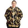 Guitar Wave Plus-Size Zip Hoodie