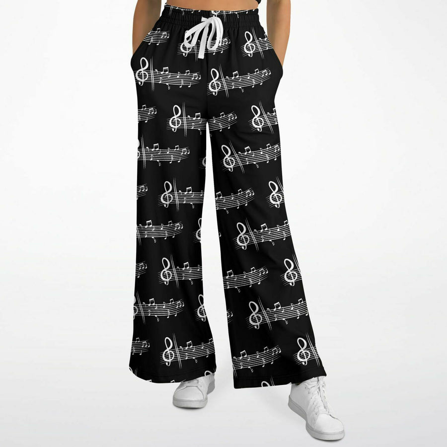 Music Isolated Black Flare Jogger