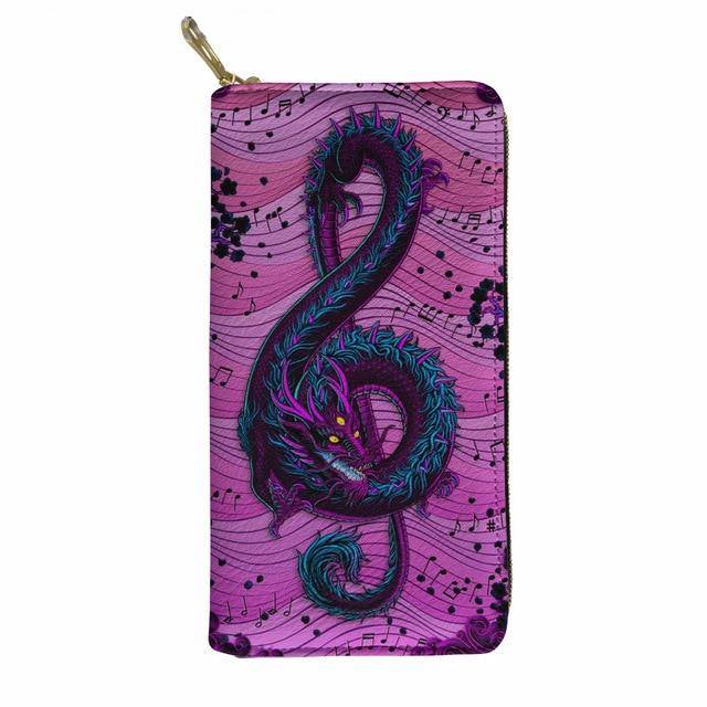 Luxury Dragon Music Notes Wallet