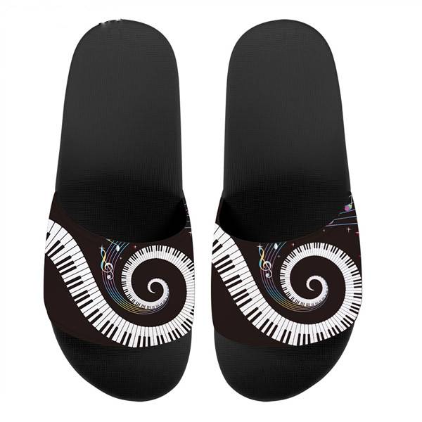 Piano Keys Music Notes Slippers
