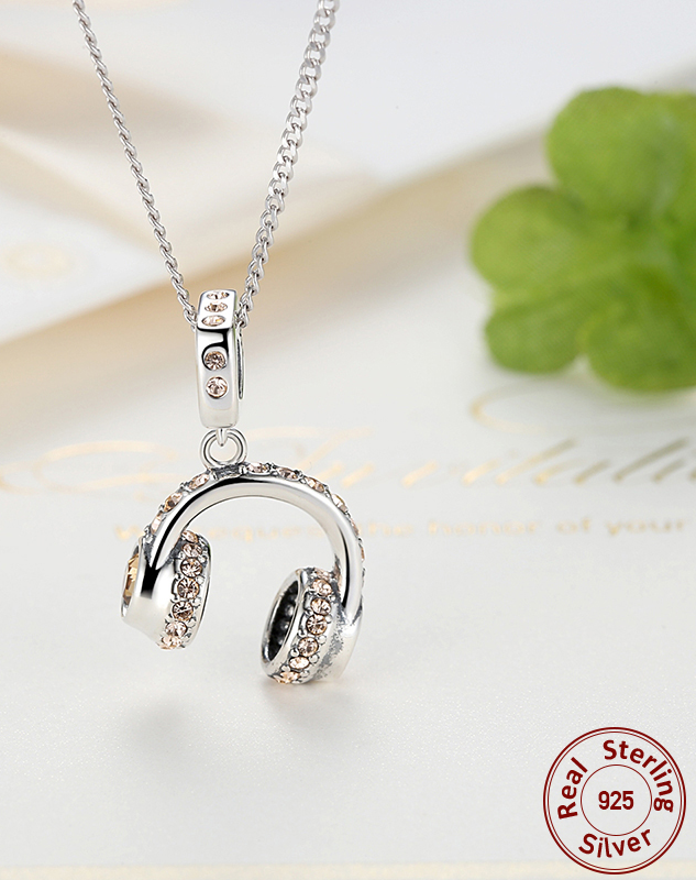 Silver Music Headset Bead