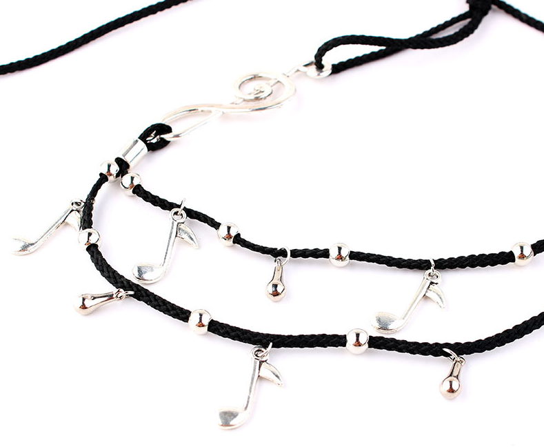 Musical Symbol Silver Anklet