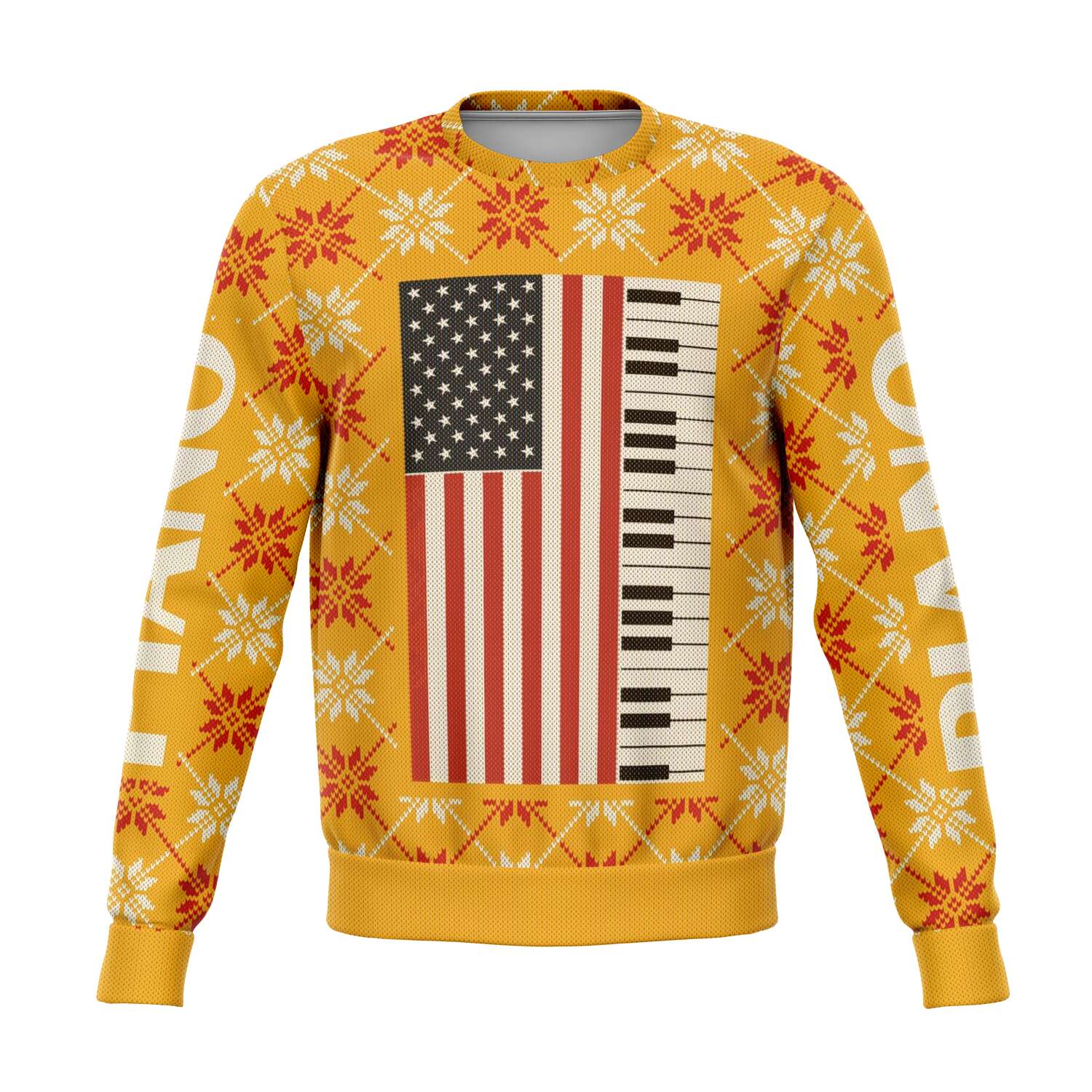 Piano Christmas Yellow Sweatshirt