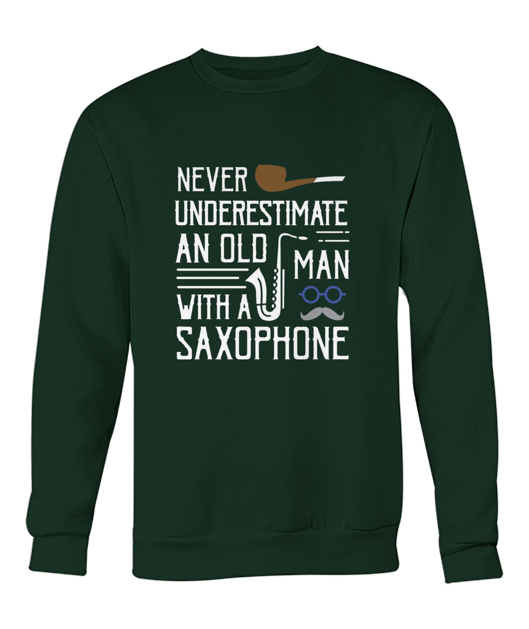 Saxophone Crew Neck Sweatshirt