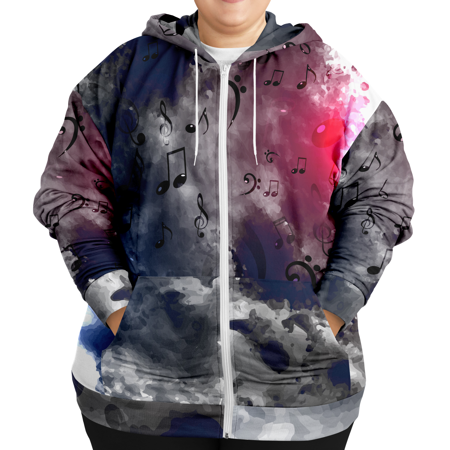 Music Note Abstract Zip Hoodie