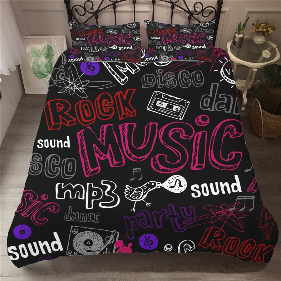 Music Theme Bedding Set