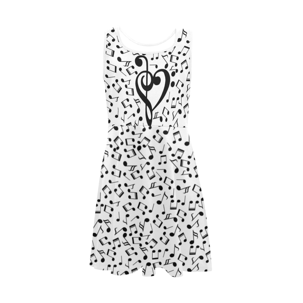 Music Notes Heart Girl's Sleeveless Sundress - { shop_name }} - Review