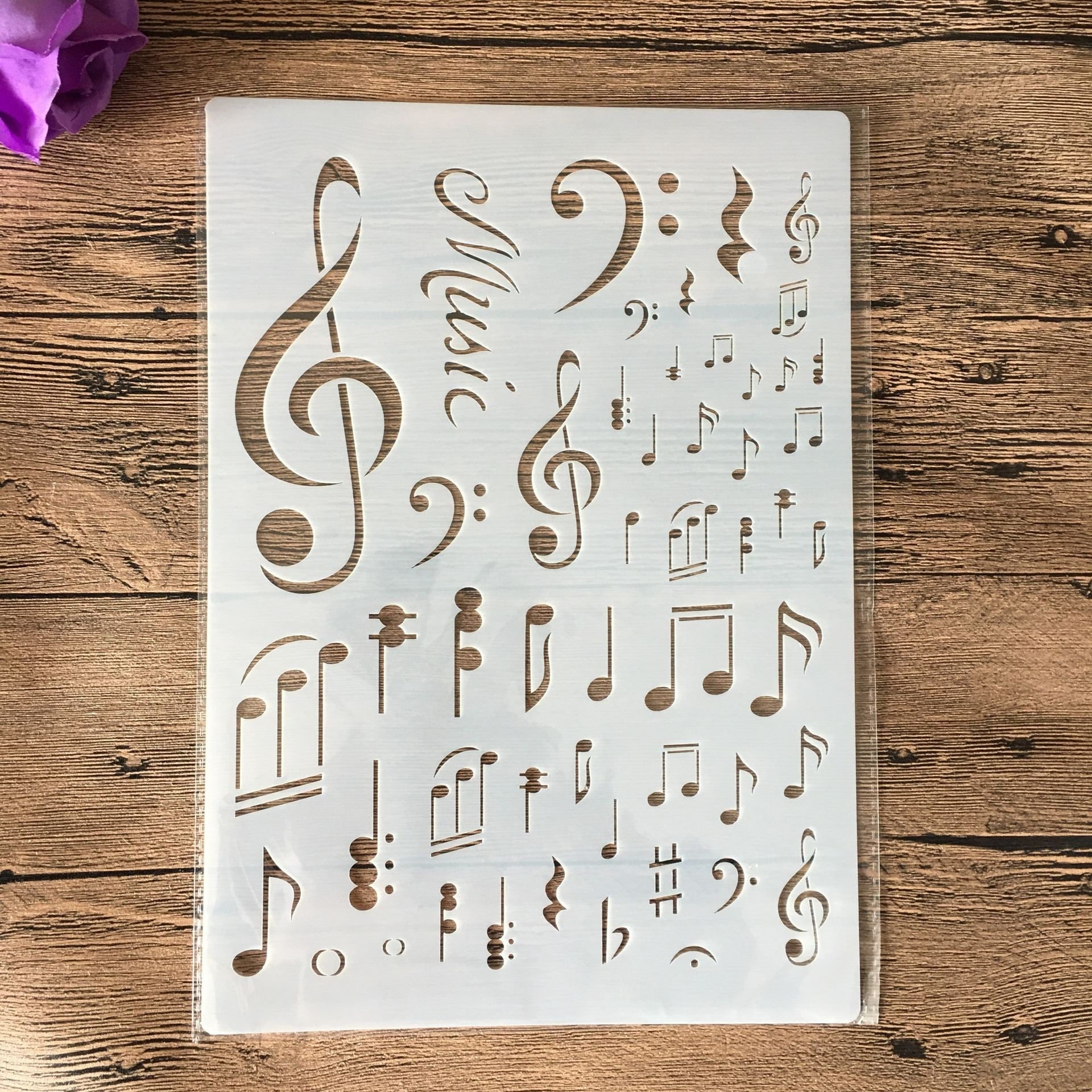 Musical Note Template Stencil