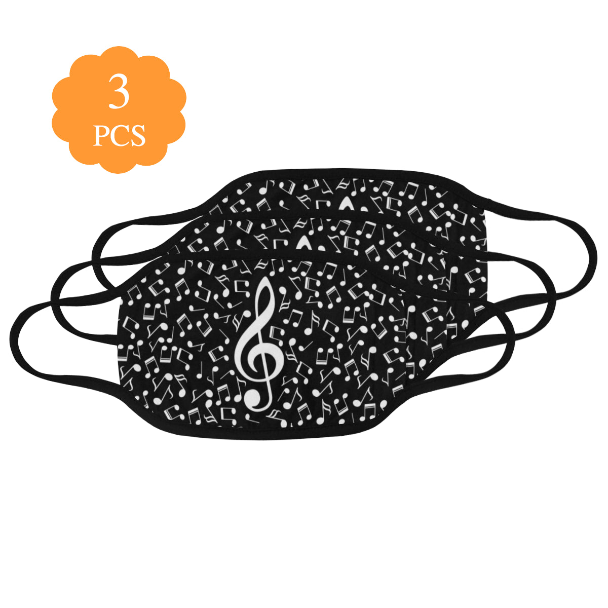 Musical Notes Black Mask