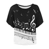 Piano Music  Batwing T-Shirt