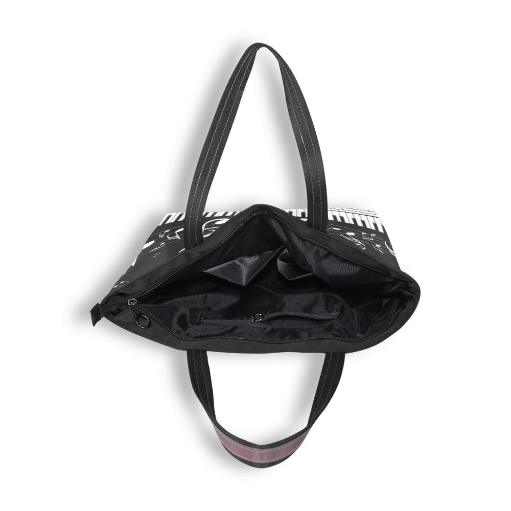 Music Note Piano Tote Bag