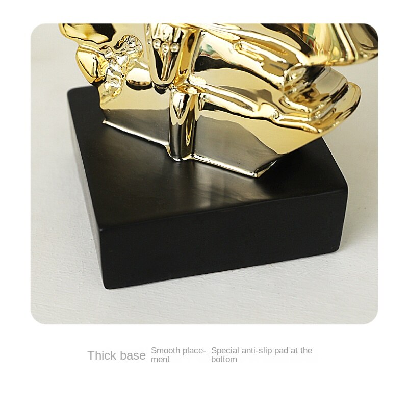 Abstract Electroplating Violin Sculpture