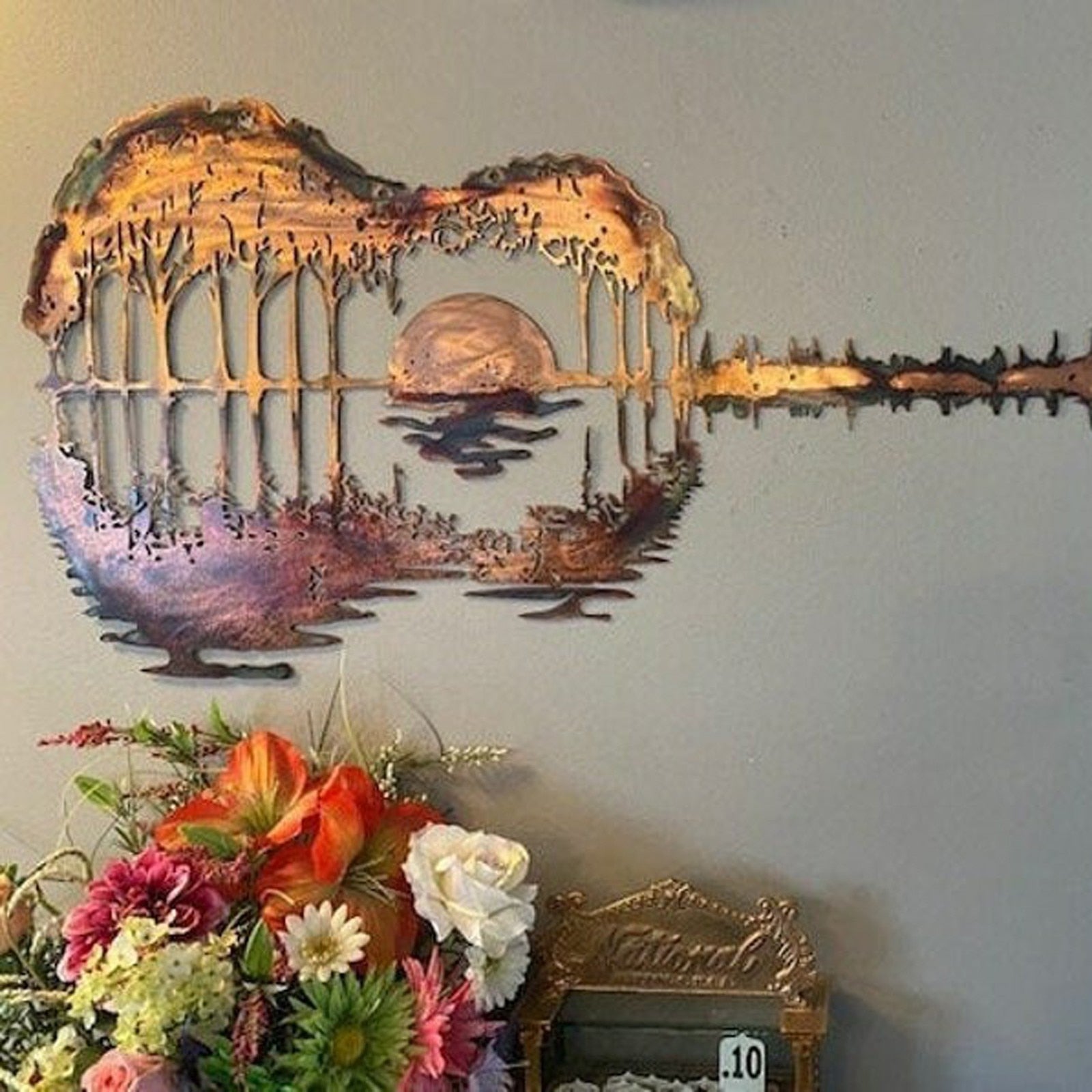 Guitar Metal Hanging Ornament