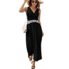 V Neck Piano Maxi Dress