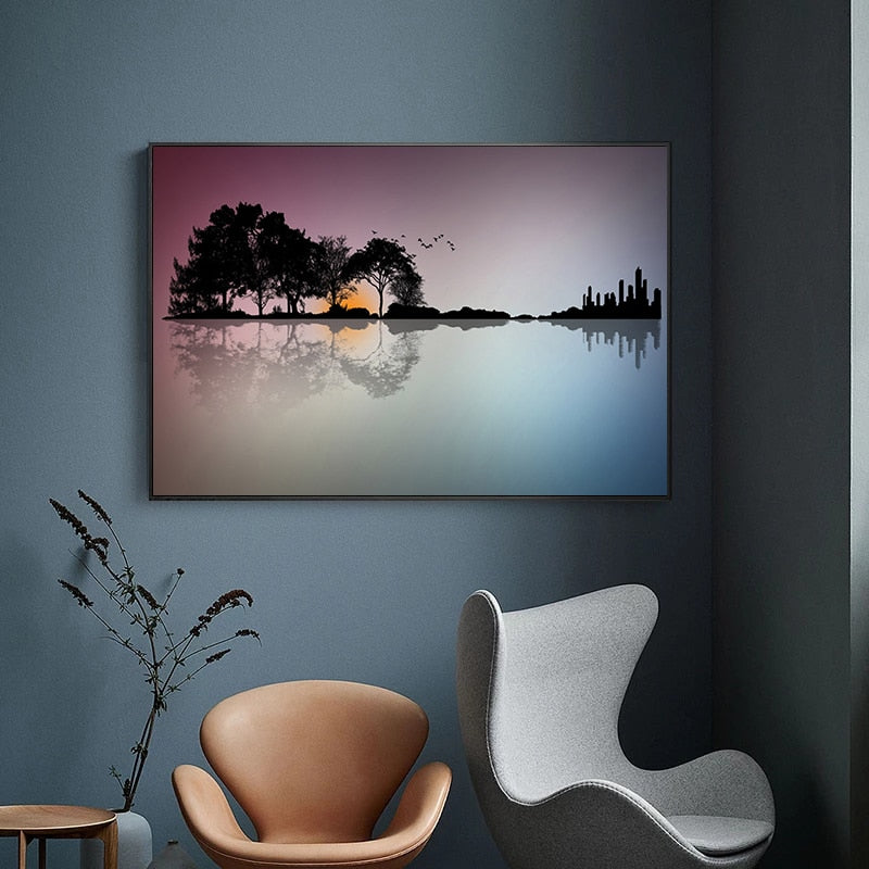 Abstract Tree Guitar Wall Art