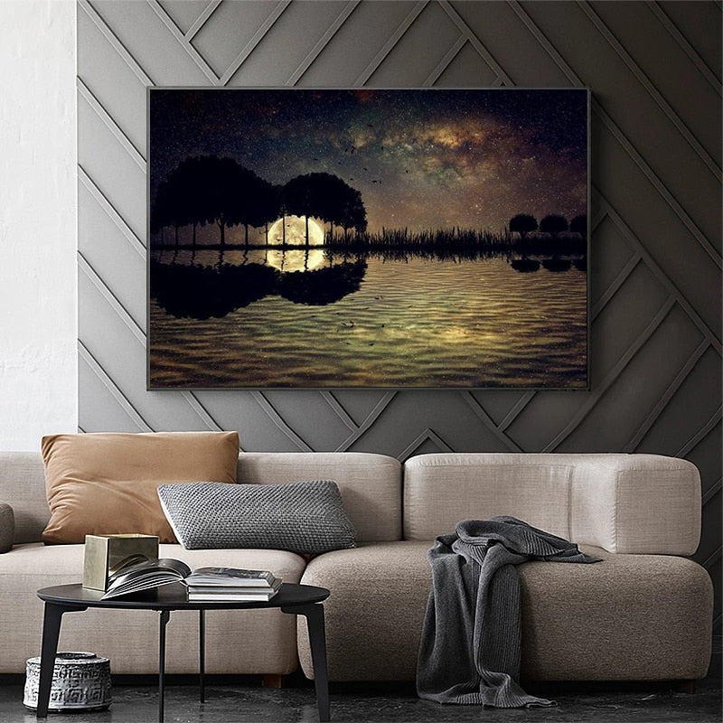 Abstract Tree Guitar Wall Art