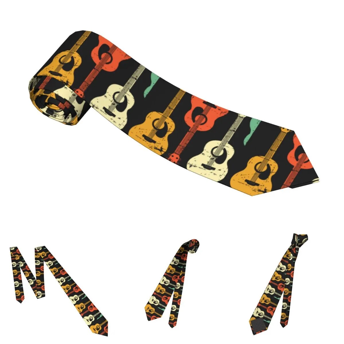 Musical Guitar Theme Neck Tie