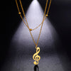 Music Note Multilayer Necklace