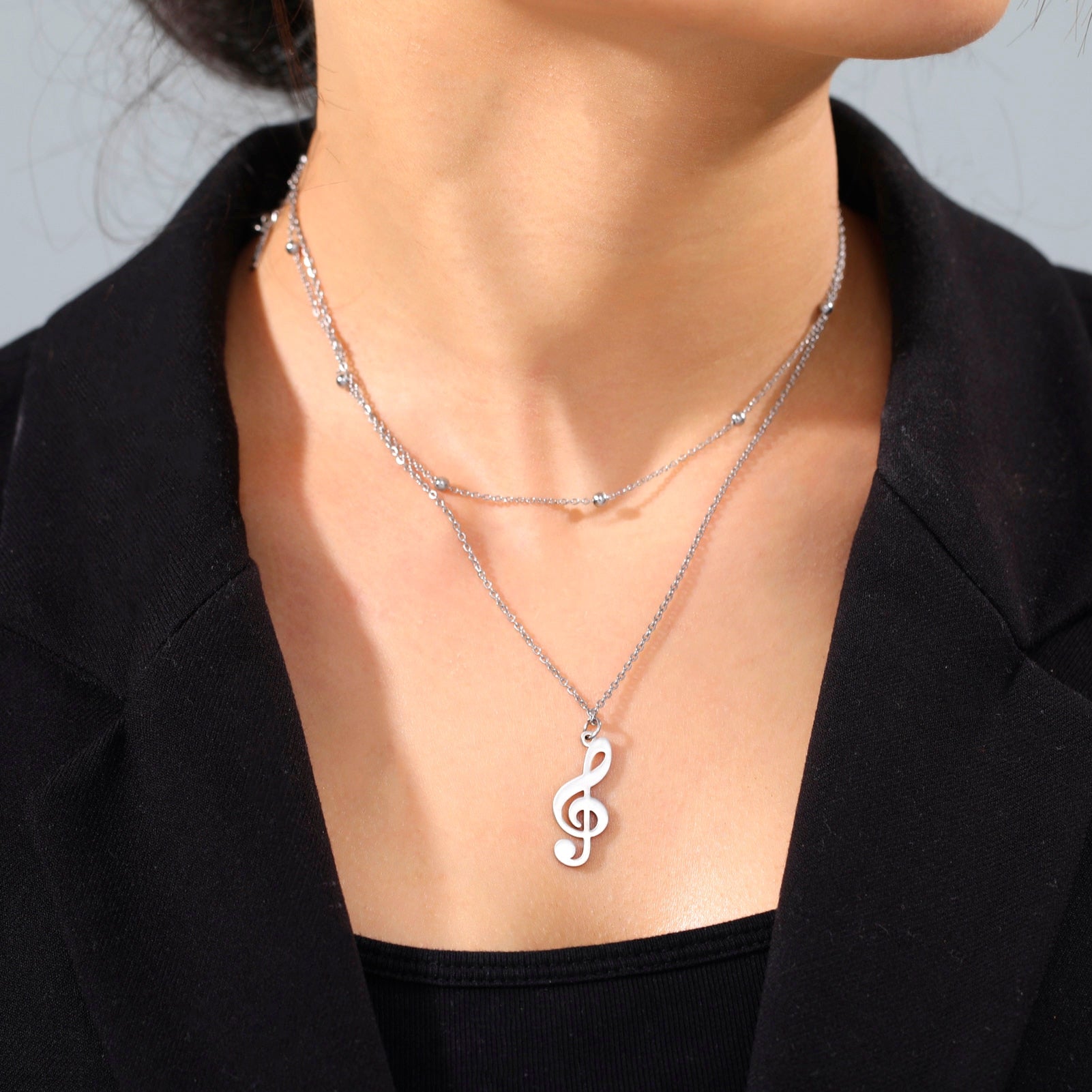 Music Note Multilayer Necklace