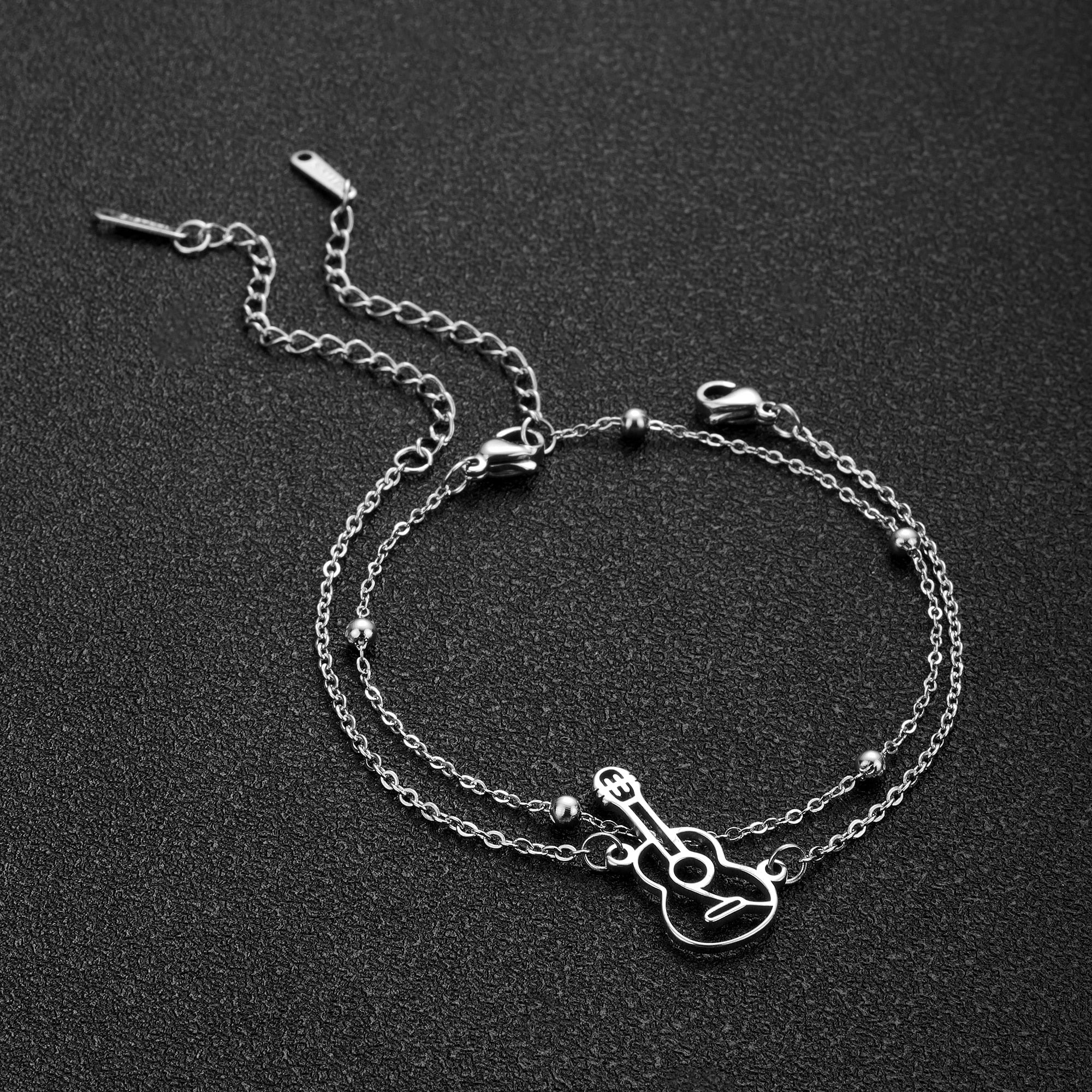 Stainless Steel Guitar Bracelet