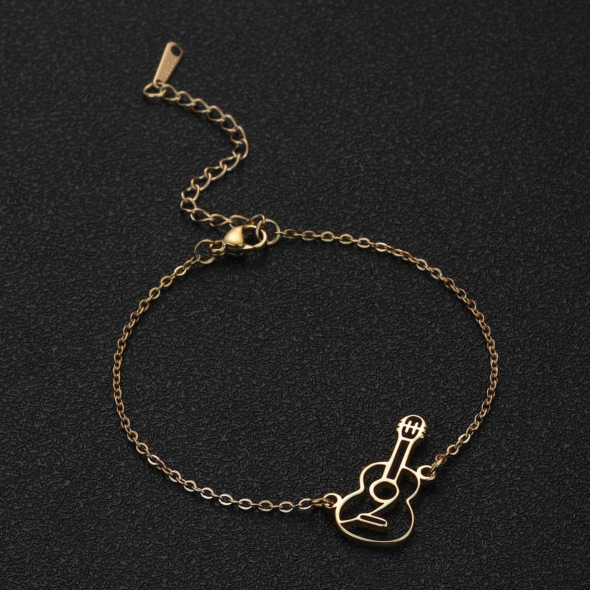 Stainless Steel Guitar Bracelet