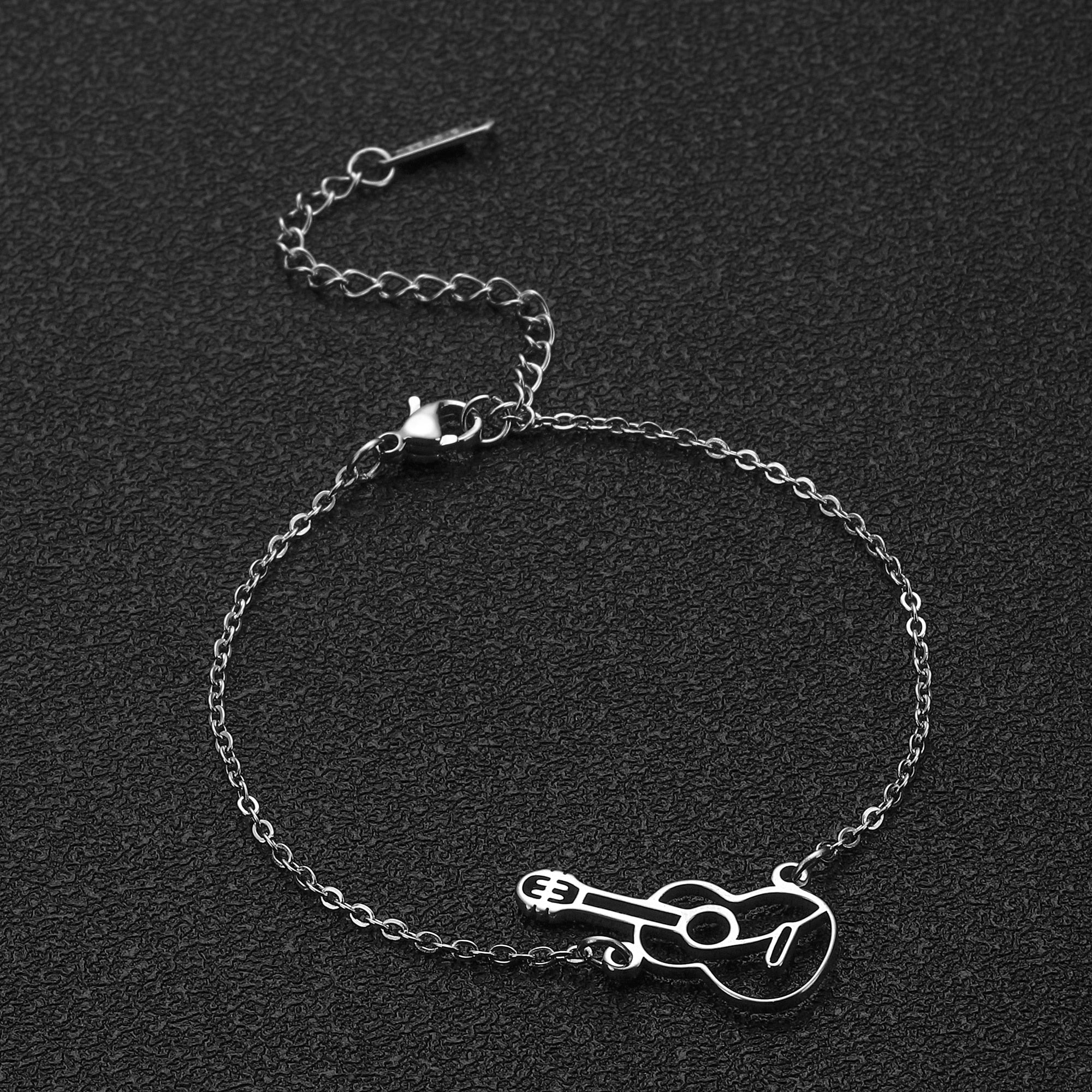 Stainless Steel Guitar Bracelet
