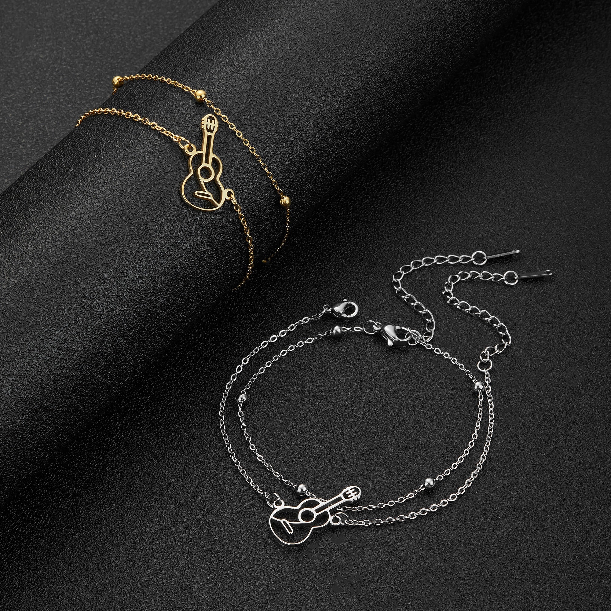 Stainless Steel Guitar Bracelet