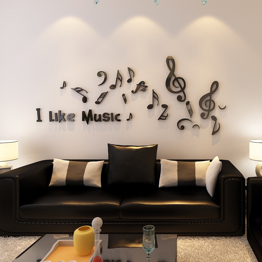 Music Art 3D Wall Stickers