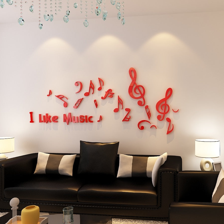 Music Art 3D Wall Stickers