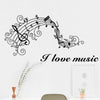 I Love Music Wall Sticker Set