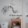 I Love Music Wall Sticker Set