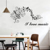 I Love Music Wall Sticker Set