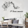 I Love Music Wall Sticker Set