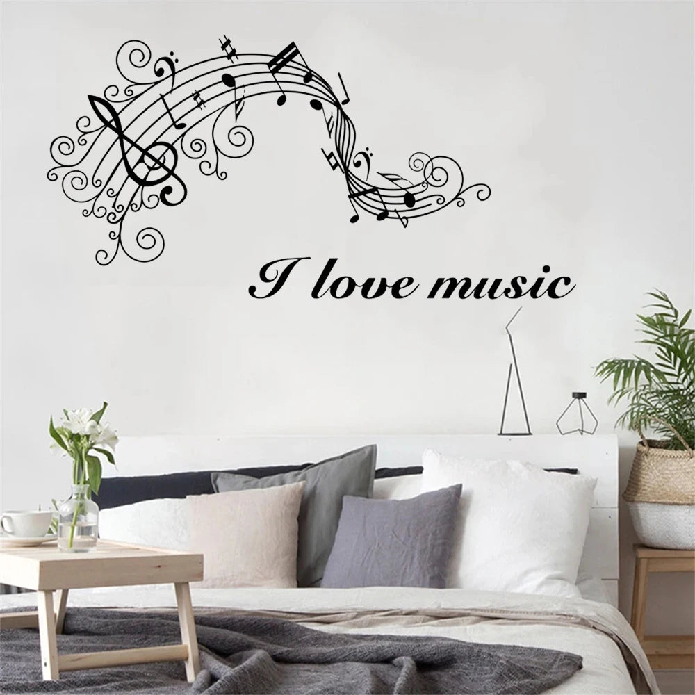 I Love Music Wall Sticker Set