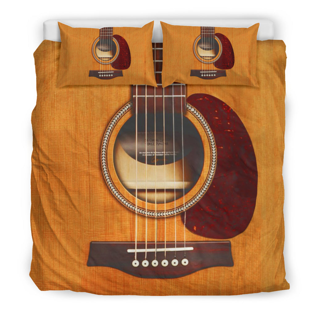 New! Wooden Guitar Bedding Set