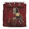 New! Red Electric Guitar Bedding Set